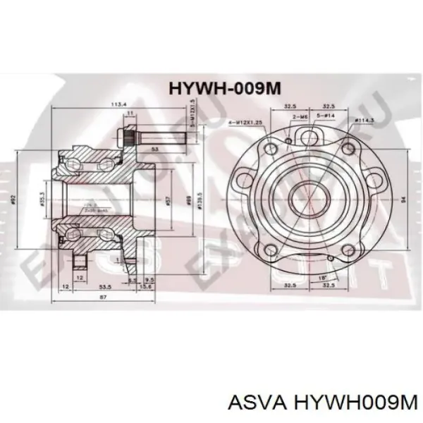 Передняя ступица HYWH009M Asva