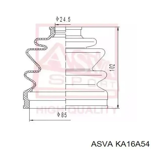 ШРУС наружный передний KA16A54 Asva