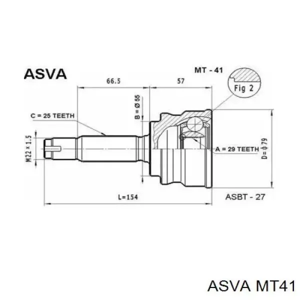ШРУС наружный передний MI41 HDK