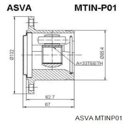 ШРУС внутренний правый CV1615 Matomi