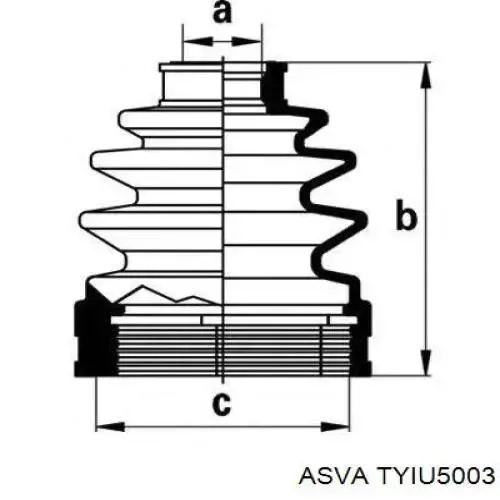 ШРУС внутренний TYIU5003 Asva