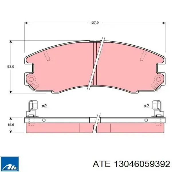 Передние тормозные колодки 13046059392 ATE