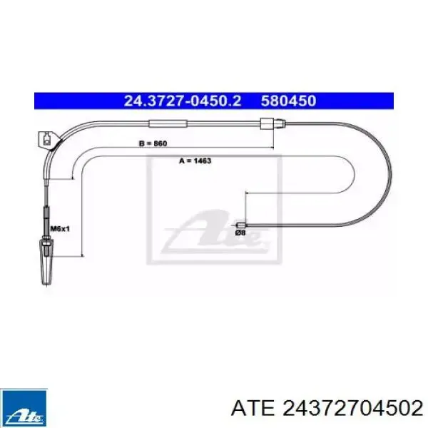Передний трос ручника 2702111 Adriauto