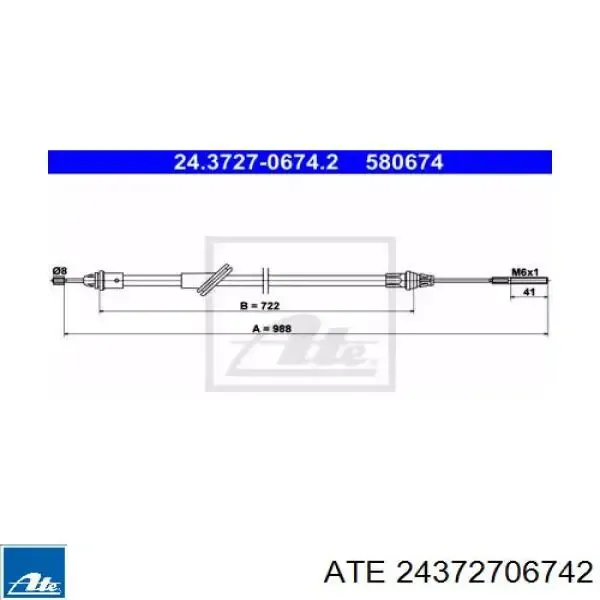 Передний трос ручника C660395 Dorman
