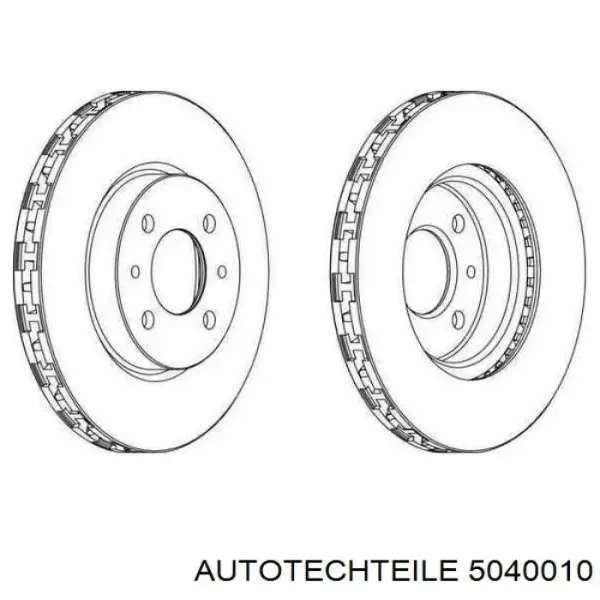 Передние тормозные диски 5040010 Autotechteile