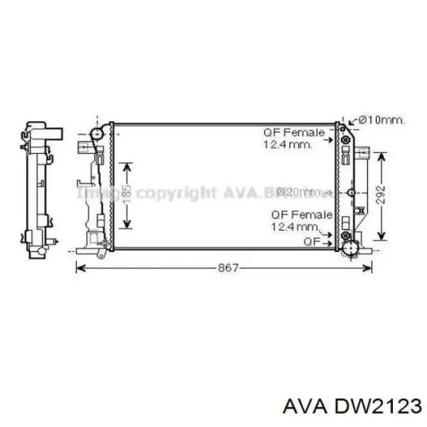 Радиатор DW2123 AVA