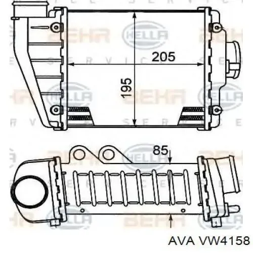 Интеркулер VW4158 AVA