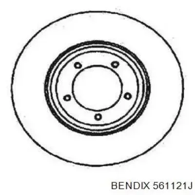 Передние тормозные диски 561121J Jurid/Bendix