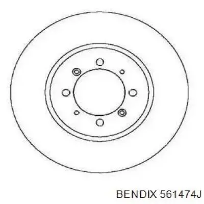 Передние тормозные диски 561474J Jurid/Bendix