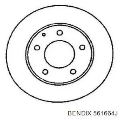 Передние тормозные диски 561664J Jurid/Bendix