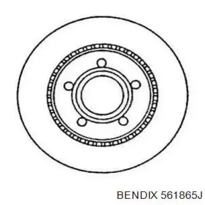 Передние тормозные диски 561865J Jurid/Bendix