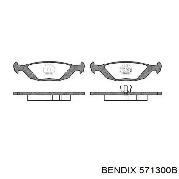 Задние тормозные колодки 571300B Jurid/Bendix