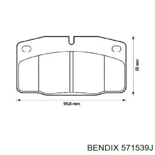 Передние тормозные колодки 571539J Jurid/Bendix