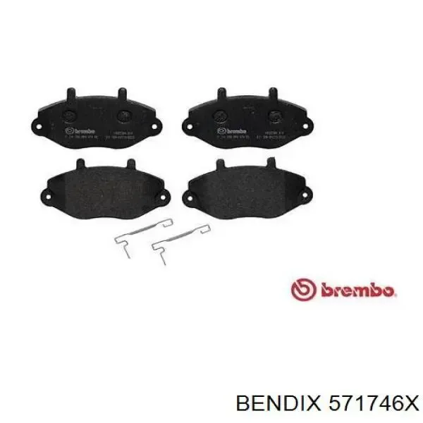 Передние тормозные колодки 571746X Jurid/Bendix