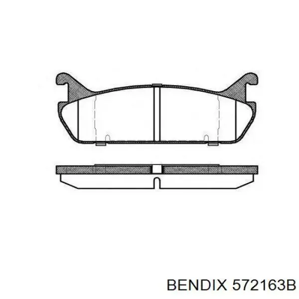 Задние тормозные колодки 572163B Jurid/Bendix