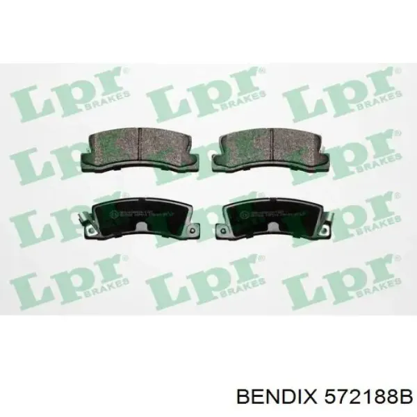 Задние тормозные колодки 572188B Jurid/Bendix