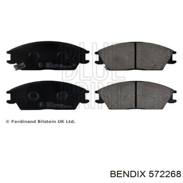 Передние тормозные колодки 572268 Jurid/Bendix
