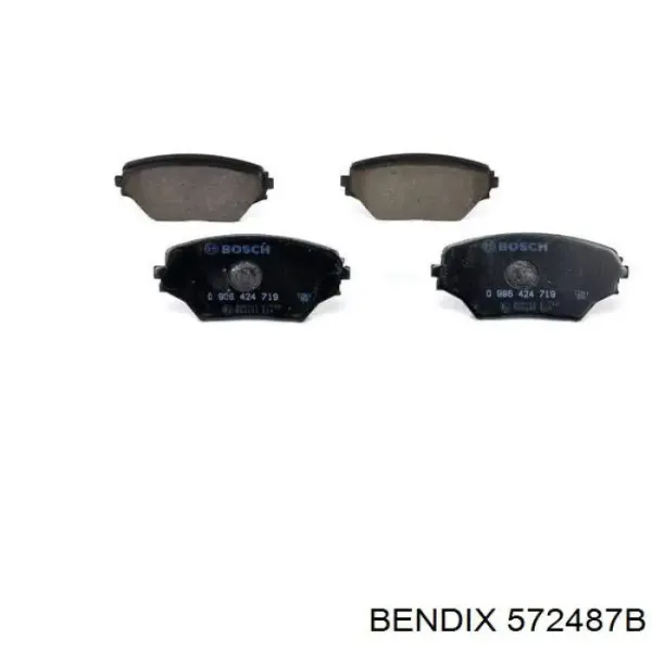 Передние тормозные колодки 572487B Jurid/Bendix