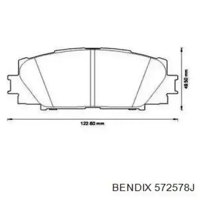 572578J Jurid/Bendix Колодки передние
