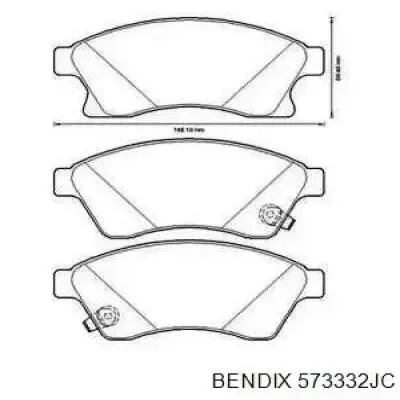 Передние тормозные колодки 573332JC Jurid/Bendix
