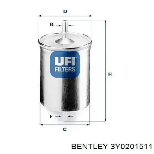 Топливный фильтр 3Y0201511 Bentley