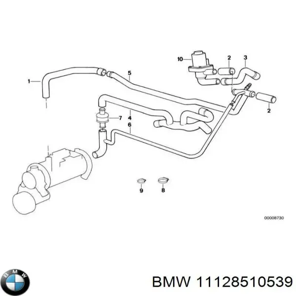 Прокладка крышки маслозаливной горловины 11128510539 BMW