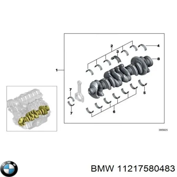 Коленвал 11217580483 BMW