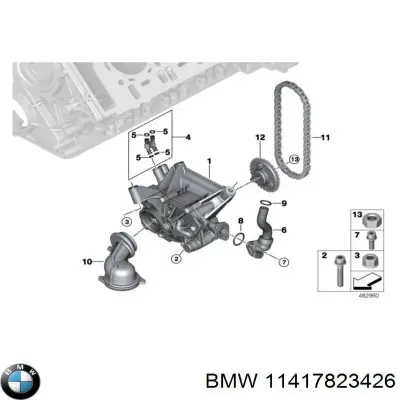 Молдинг стекла заднего BMW 11417823426