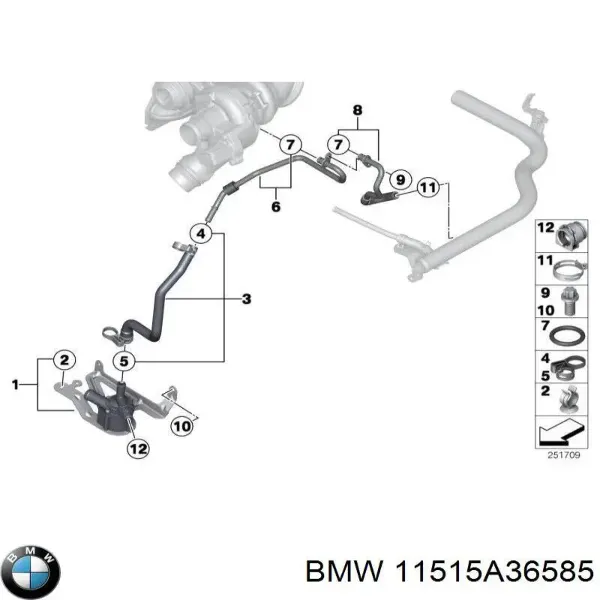 Дополнительная помпа 11515A36585 BMW