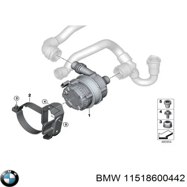 Дополнительная помпа 11518600442 BMW