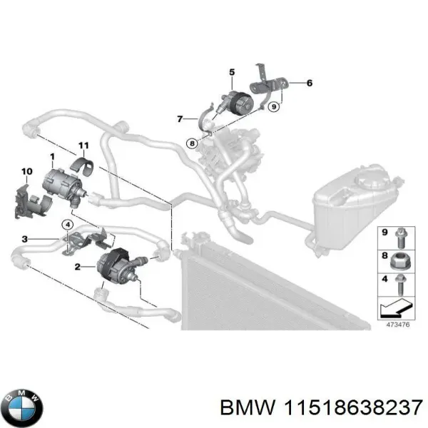 Дополнительная помпа 11518638237 BMW