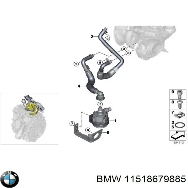 Дополнительная помпа 11518679885 BMW