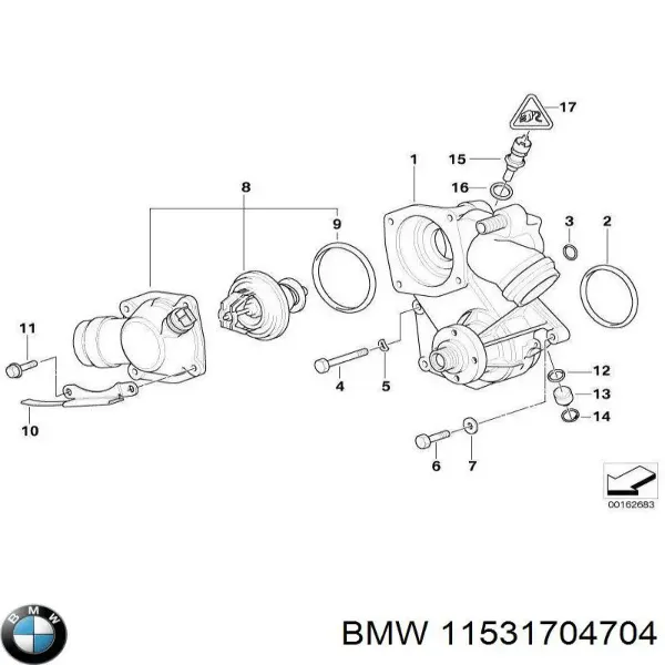 Термостат 11531704704 BMW