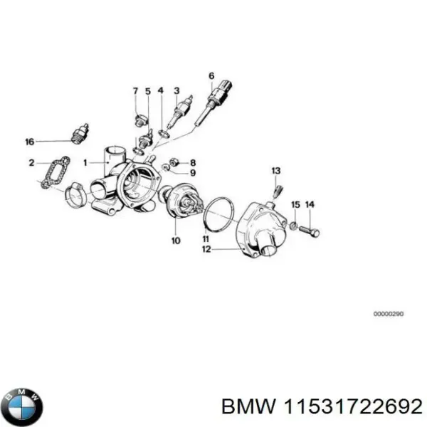 Прокладка масляного фильтра 11531722692 BMW