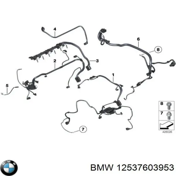 Жгут проводов АКПП 12537603953 BMW