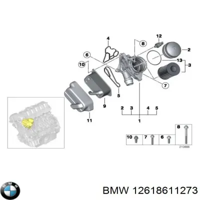 Датчик давления масла BMW 12618611273