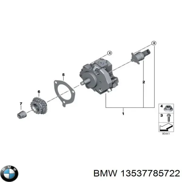 Купить 13537785722 BMW Кольцо (шайба) форсунки инжектора посадочное
