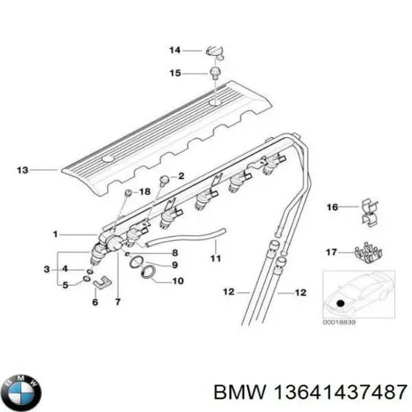 Кольцо (шайба) форсунки инжектора посадочное BMW 13641437487 цена, от