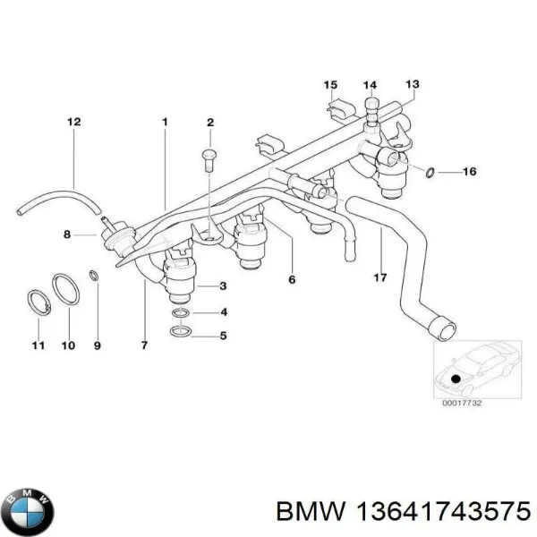 Кольцо (шайба) форсунки инжектора посадочное BMW 3 седан (E46) (1998 - 2005) цена, от