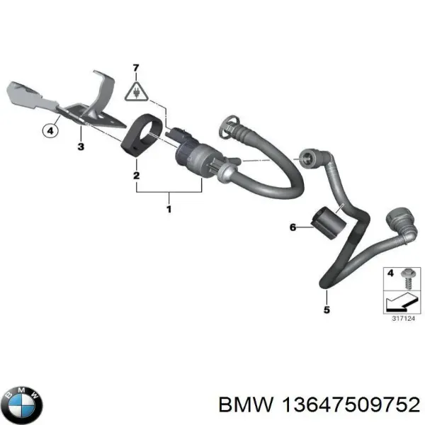13647509752 BMW Кольцо форсунки инжектора, посадочное