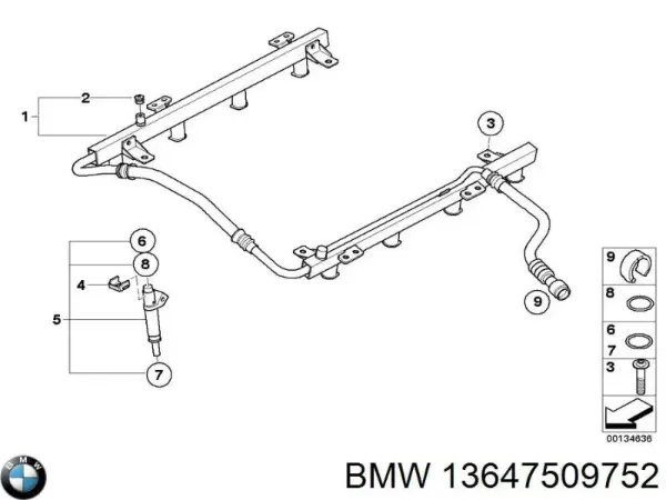 Купить 13647509752 BMW Кольцо (шайба) форсунки инжектора посадочное