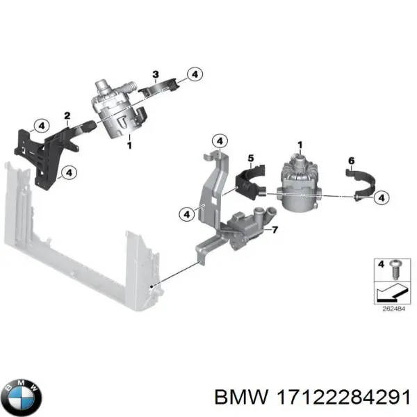 Дополнительная помпа 17122284291 BMW