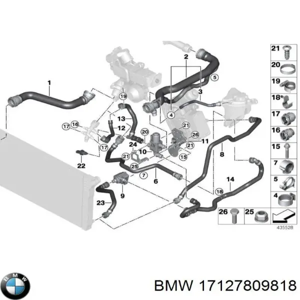 Патрубок радиатора 7001728 Autotechteile