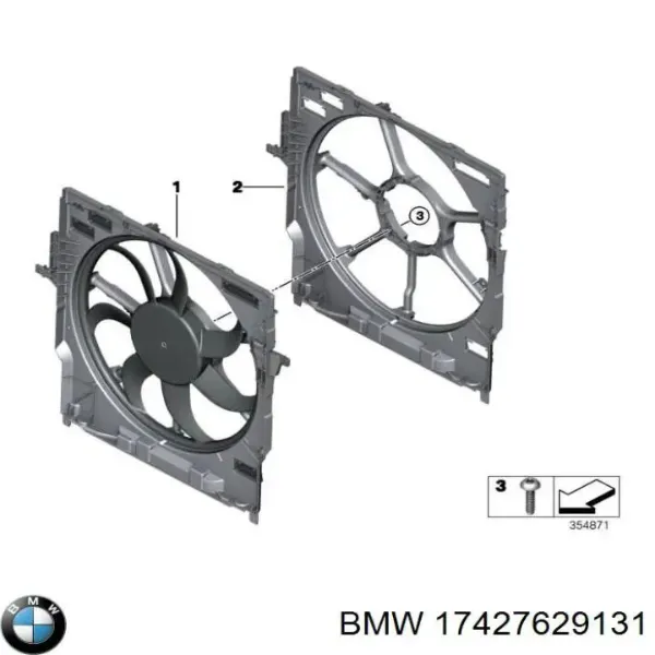 Диффузор радиатора 17427629131 BMW