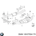 Центральная часть глушителя BMW 3 E46