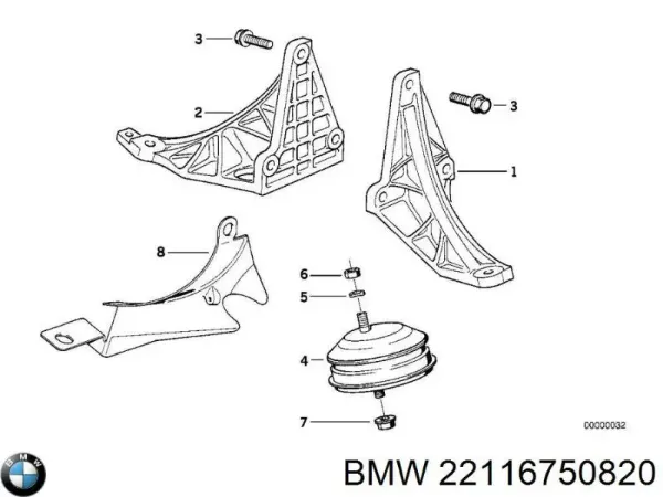 Шкив коленвала 22116750820 BMW