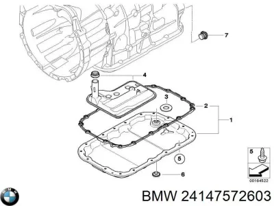Пробка заливная заднего/переднего моста BMW 24147572603