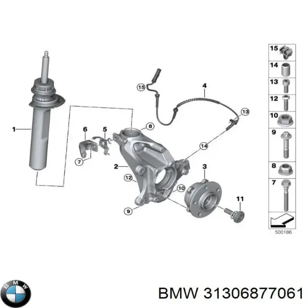 Амортизатор передний левый 22318565 Bilstein