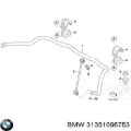Хомут крепления втулки стабилизатора переднего BMW 31351096753