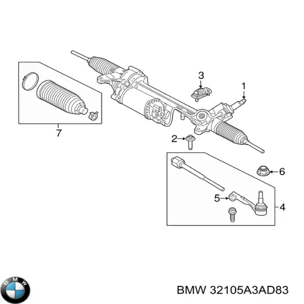 Рулевая рейка 6886583 BMW